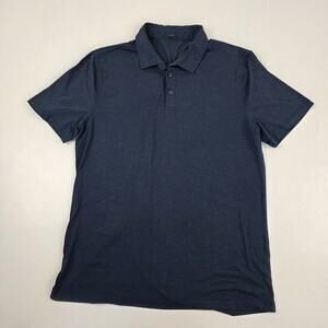 Lululemon Athletica‎ Polo Shirt Mens Large Navy Golf Shirt Casual